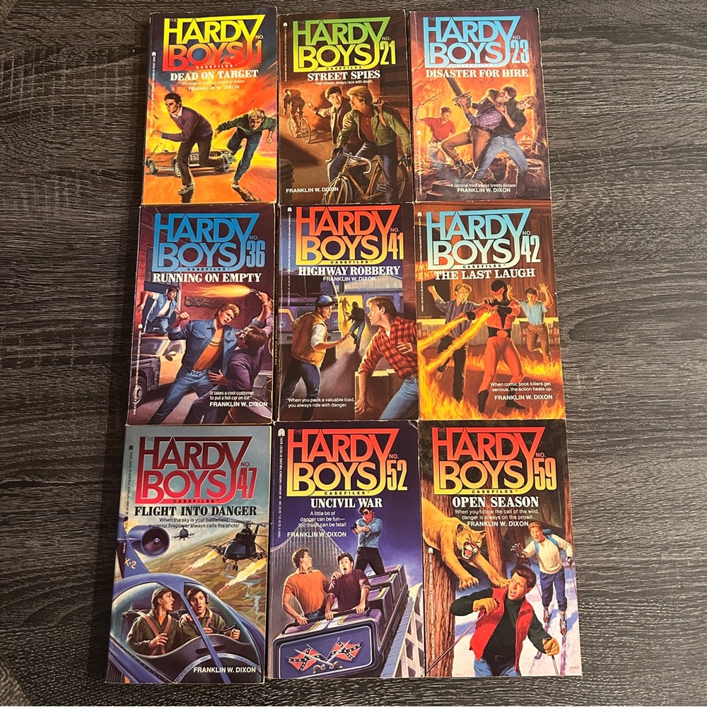 Vintage Hardy Boys Casefiles Mystery Paperback Books